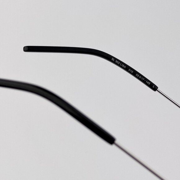 Saint Laurent SL302LISA 010 Geometric Sunglasses Silver Frame Silver Flash Mirro main image 6